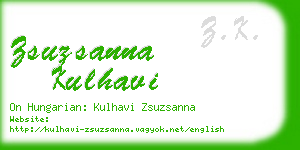 zsuzsanna kulhavi business card